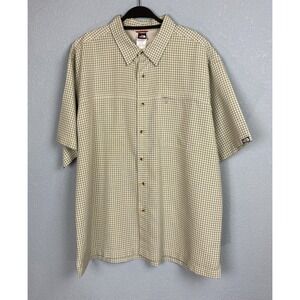 The North Face Shirt Mens XL Green Plaid Button Up Modal Stretch Outdoors‎